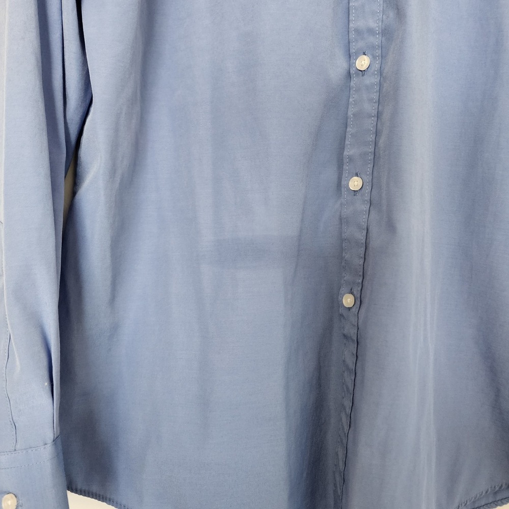 Beverly Hills Polo Club Men's Large Blue Dress Shirt Button Front Long Sleeve - Picture 3 of 10